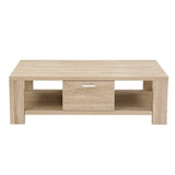 darrahopens Furniture > Living Room Artiss Coffee Table Wooden Shelf Storage Drawer Living Furniture Thick Tabletop