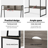 Darrahopens Furniture > Living Room Artiss Computer Desk Office Desks Study Table Workstation Bookshelf Storage