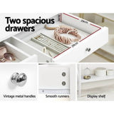 darrahopens Furniture > Living Room Artiss Console Table Hall Side Entry 2 Drawers Display White Desk Furniture