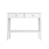 darrahopens Furniture > Living Room Artiss Console Table Hall Side Entry 2 Drawers Display White Desk Furniture