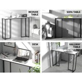 Darrahopens Furniture > Living Room Artiss Console Table Hallway Table With Marble Effect Tabletop White Entry Table