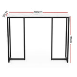 Darrahopens Furniture > Living Room Artiss Console Table Hallway Table With Marble Effect Tabletop White Entry Table