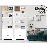 darrahopens Furniture > Living Room Artiss Display Drawer Shelf - White