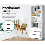 darrahopens Furniture > Living Room Artiss Display Drawer Shelf - White