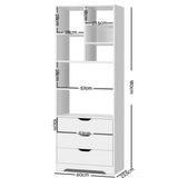 darrahopens Furniture > Living Room Artiss Display Drawer Shelf - White