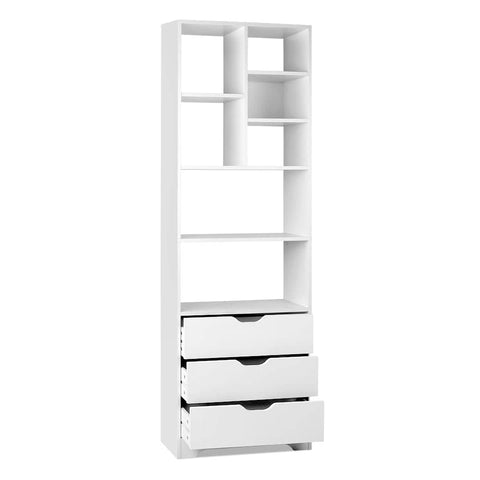 darrahopens Furniture > Living Room Artiss Display Drawer Shelf - White