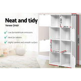 darrahopens Furniture > Living Room Artiss Display Shelf 8 Cube Storage 4 Door Cabinet Organiser Bookshelf Unit White