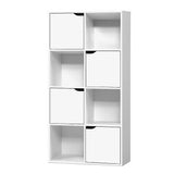darrahopens Furniture > Living Room Artiss Display Shelf 8 Cube Storage 4 Door Cabinet Organiser Bookshelf Unit White