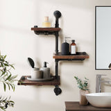 darrahopens Furniture > Living Room Artiss Display Shelves Bookshelf Pipe Shelf Rustic Industrial Floating Wall Shelves DIY Brackets