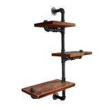 darrahopens Furniture > Living Room Artiss Display Shelves Bookshelf Pipe Shelf Rustic Industrial Floating Wall Shelves DIY Brackets