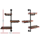 darrahopens Furniture > Living Room Artiss Display Shelves Bookshelf Pipe Shelf Rustic Industrial Floating Wall Shelves DIY Brackets