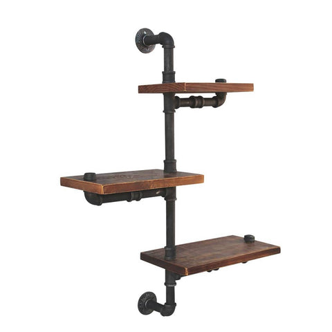 darrahopens Furniture > Living Room Artiss Display Shelves Bookshelf Pipe Shelf Rustic Industrial Floating Wall Shelves DIY Brackets