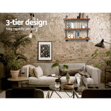 darrahopens Furniture > Living Room Artiss Display Shelves Wall Brackets Bookshelf Industrial DIY Pipe Shelf Rustic