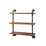 darrahopens Furniture > Living Room Artiss Display Shelves Wall Brackets Bookshelf Industrial DIY Pipe Shelf Rustic