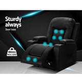 darrahopens Furniture > Living Room Artiss Electric Massage Chair Recliner Luxury Lounge Sofa Armchair Heat Leather