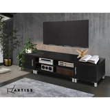 darrahopens Furniture > Living Room Artiss Entertainment Unit with Cabinets - Black