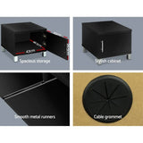 darrahopens Furniture > Living Room Artiss Entertainment Unit with Cabinets - Black