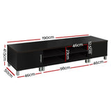 darrahopens Furniture > Living Room Artiss Entertainment Unit with Cabinets - Black