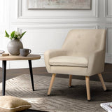 darrahopens Furniture > Living Room Artiss Fabric Dining Armchair - Beige