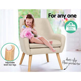 darrahopens Furniture > Living Room Artiss Fabric Dining Armchair - Beige