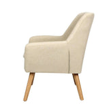 darrahopens Furniture > Living Room Artiss Fabric Dining Armchair - Beige