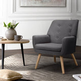 darrahopens Furniture > Living Room Artiss Fabric Dining Armchair - Grey