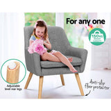 darrahopens Furniture > Living Room Artiss Fabric Dining Armchair - Grey