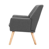 darrahopens Furniture > Living Room Artiss Fabric Dining Armchair - Grey