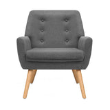 darrahopens Furniture > Living Room Artiss Fabric Dining Armchair - Grey