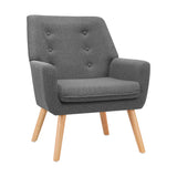 darrahopens Furniture > Living Room Artiss Fabric Dining Armchair - Grey