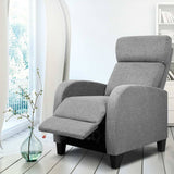 darrahopens Furniture > Living Room Artiss Fabric Reclining Armchair - Grey