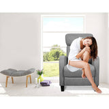 darrahopens Furniture > Living Room Artiss Fabric Reclining Armchair - Grey