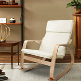 darrahopens Furniture > Living Room Artiss Fabric Rocking Armchair - Beige