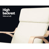 darrahopens Furniture > Living Room Artiss Fabric Rocking Armchair - Beige