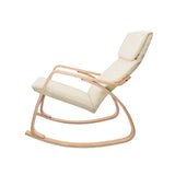 darrahopens Furniture > Living Room Artiss Fabric Rocking Armchair - Beige