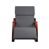 darrahopens Furniture > Living Room Artiss Fabric Rocking Armchair with Adjustable Footrest - Charcoal