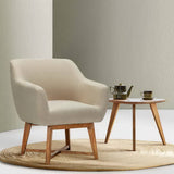 darrahopens Furniture > Living Room Artiss Fabric Tub Lounge Armchair - Beige