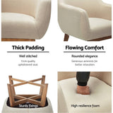 darrahopens Furniture > Living Room Artiss Fabric Tub Lounge Armchair - Beige
