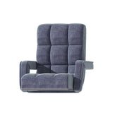 Darrahopens Furniture > Living Room Artiss Floor Sofa Bed Lounge Chair Recliner Chaise Chair Swivel Charcoal