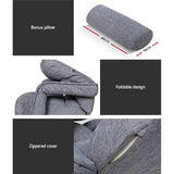 Darrahopens Furniture > Living Room Artiss Floor Sofa Bed Lounge Chair Recliner Chaise Chair Swivel Grey