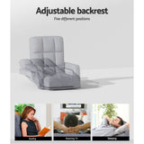 Darrahopens Furniture > Living Room Artiss Floor Sofa Bed Lounge Chair Recliner Chaise Chair Swivel Grey