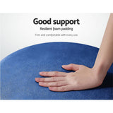 darrahopens Furniture > Living Room Artiss Foot Stool Round Velvet Ottoman Foot Rest Pouf Padded Seat Footstool Navy