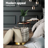 darrahopens Furniture > Living Room Artiss Foot Stool Storage Ottoman Round Velvet Foot Rest Pouffe Seat Footstool
