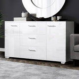 darrahopens Furniture > Living Room Artiss High Gloss Sideboard Storage Cabinet Cupboard - White