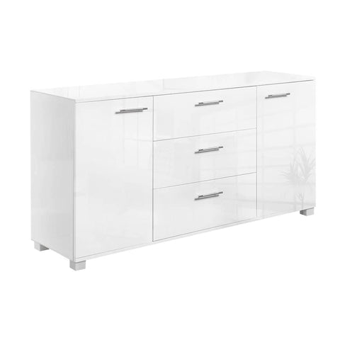 darrahopens Furniture > Living Room Artiss High Gloss Sideboard Storage Cabinet Cupboard - White