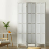 Darrahopens Furniture > Living Room Artiss Jade Room Divider Screen Privacy Wood Dividers Stand 3 Panel White