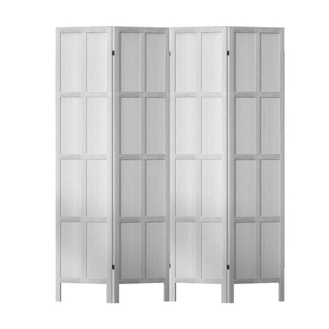 Darrahopens Furniture > Living Room Artiss Jade Room Divider Screen Privacy Wood Dividers Stand 4 Panel White