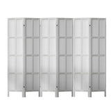 Darrahopens Furniture > Living Room Artiss Jade Room Divider Screen Privacy Wood Dividers Stand 6 Panel White