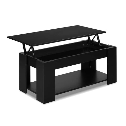 darrahopens Furniture > Living Room Artiss Lift Up Top Coffee Table Storage Shelf Black