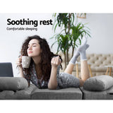 darrahopens Furniture > Living Room Artiss Lounge Sofa Bed 2-seater Floor Folding Fabric Grey